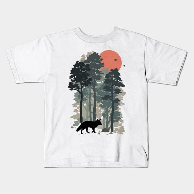 Familiar Forest Kids T-Shirt by WildOak